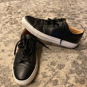 Greats Royale Nero Black Leather Casual Sneakers